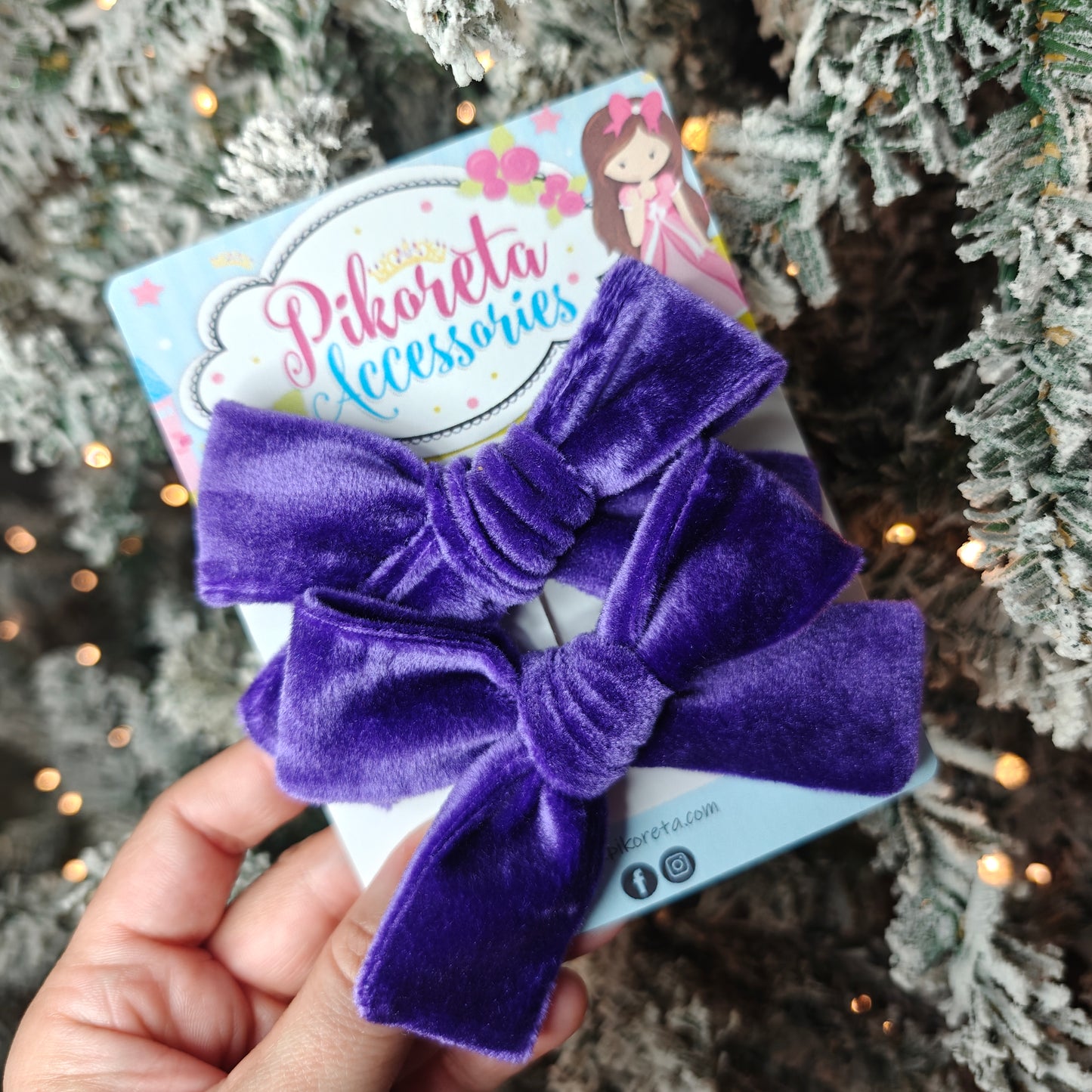 Purple Velvet BoWs