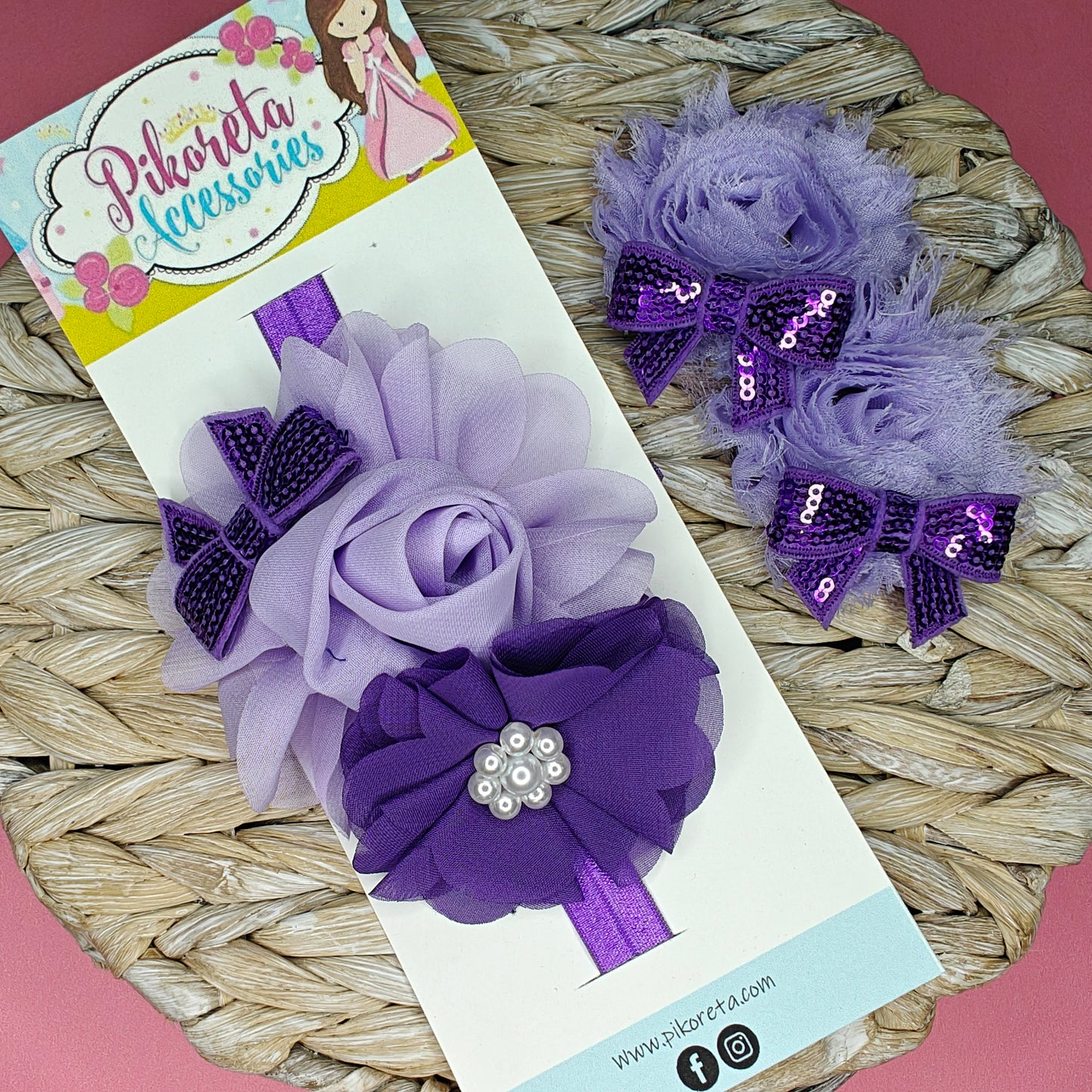 LILA HEADBAND & BAREFOOT SET