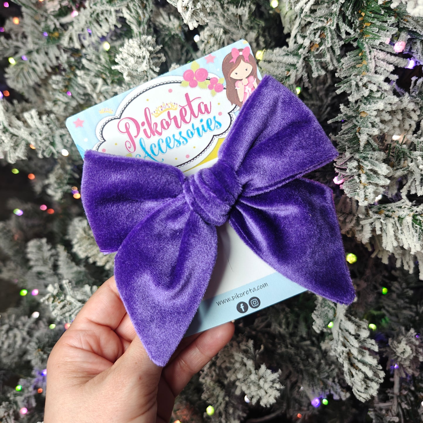 Purple Velvet BoWs