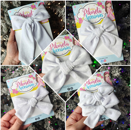 White Velvet BoWs
