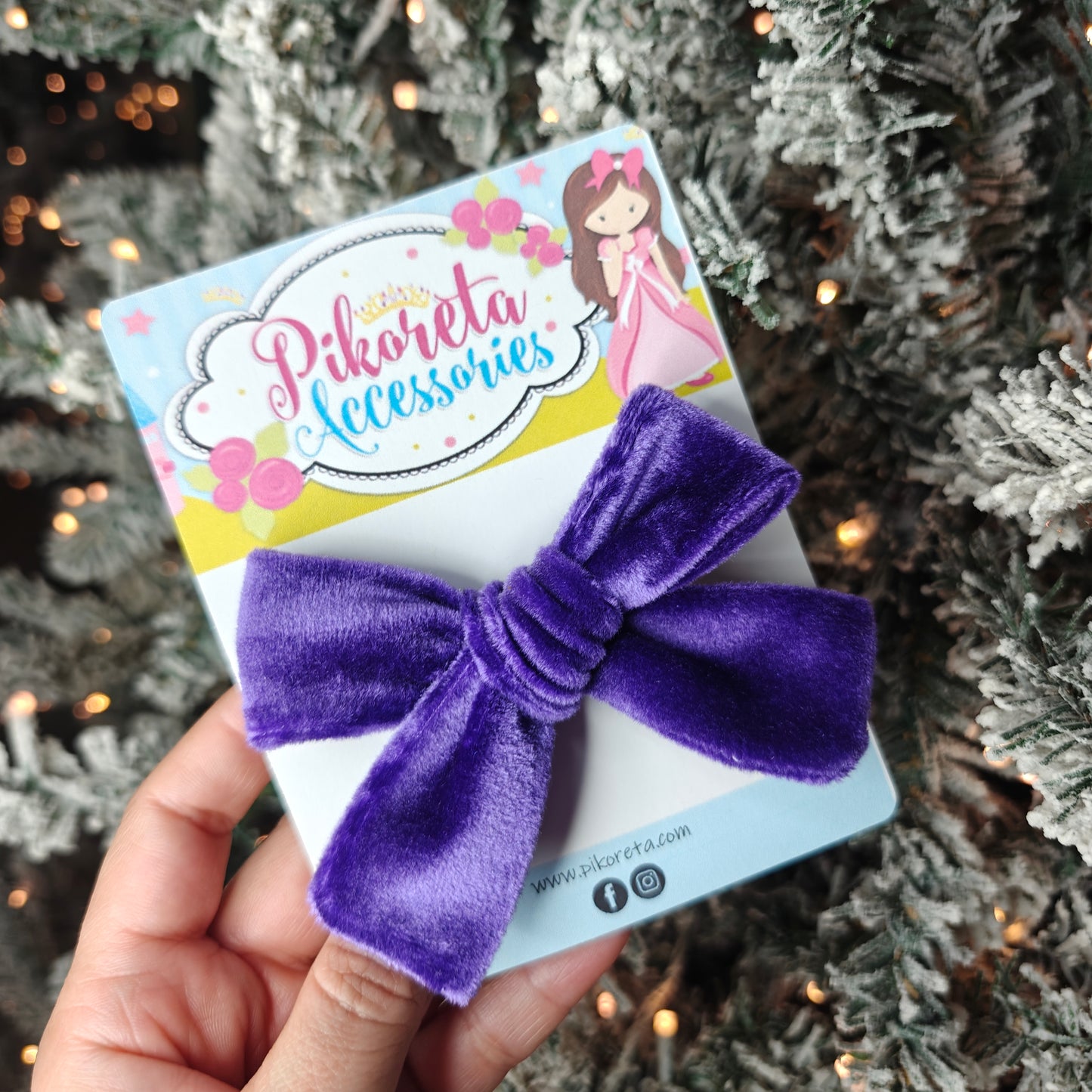 Purple Velvet BoWs