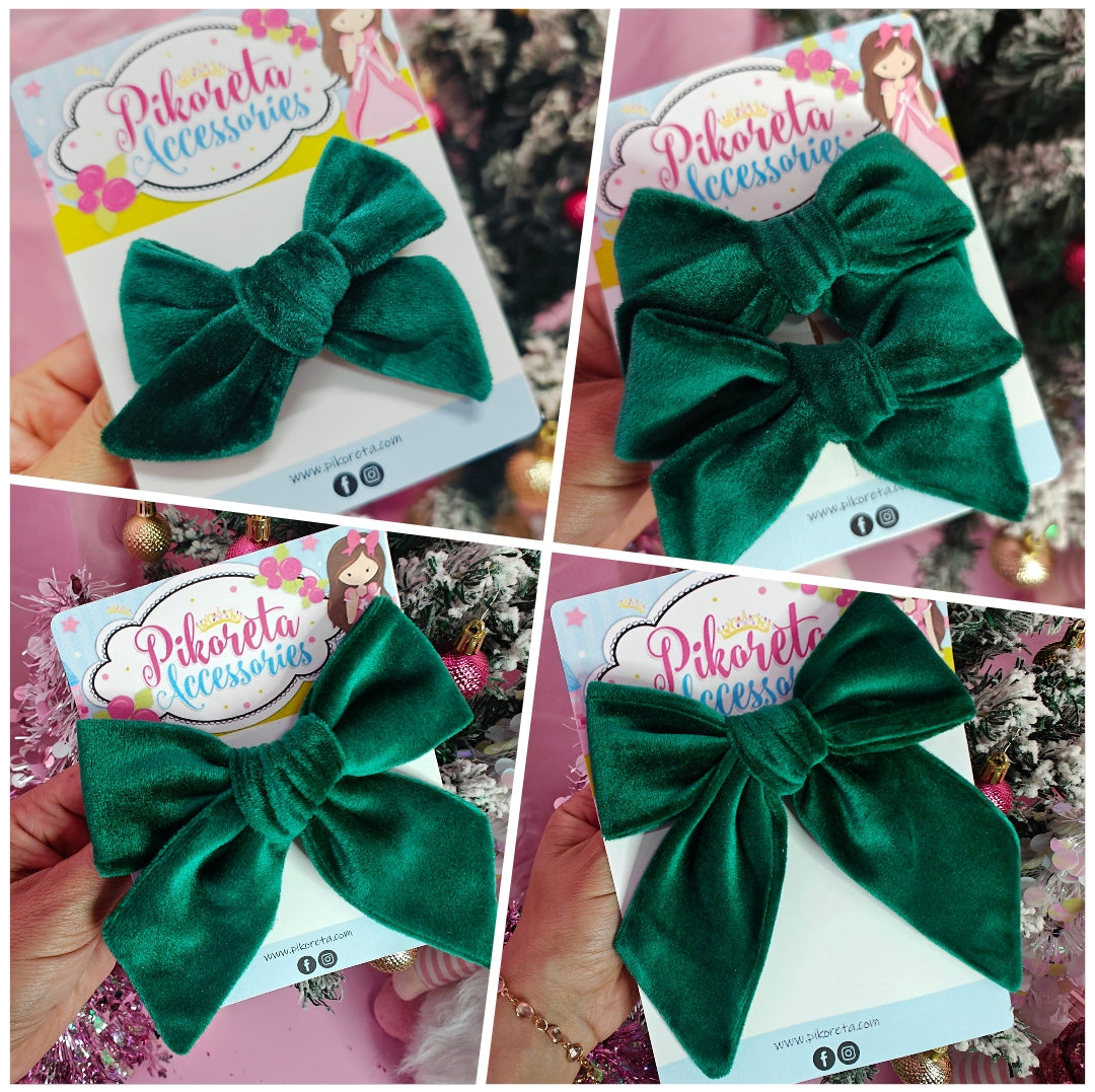 Green Velvet BoWs