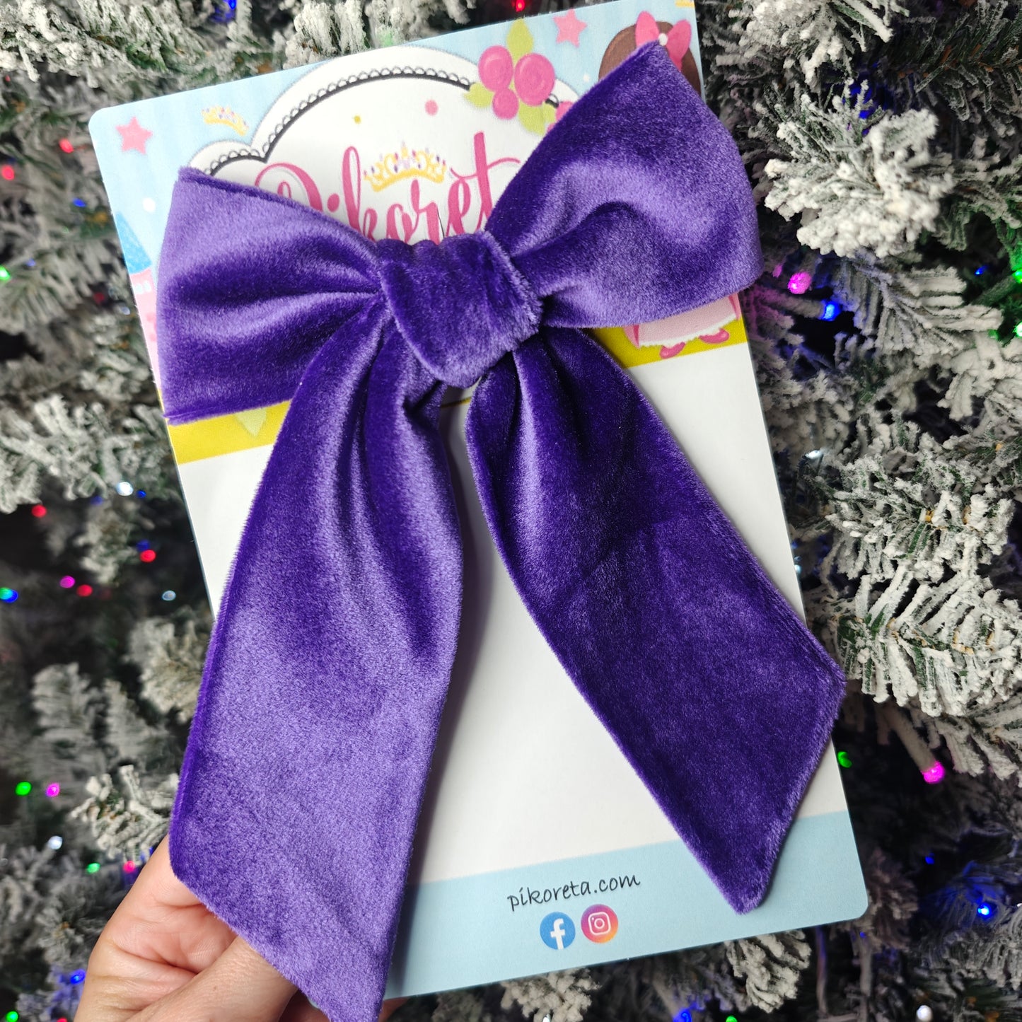 Purple Velvet BoWs